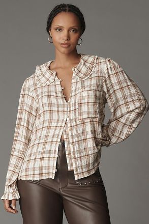 Pilcro The Keira Long-Sleeve Plaid Blouse by Pilcro