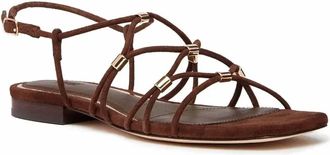 Paige Womens Aurora Strappy Hardware Sandals In Chocolate