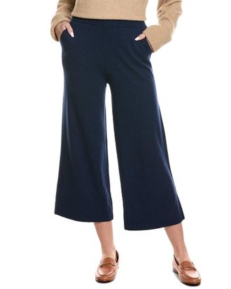 Lafayette 148 New York Pull On Wide Leg Wool & Cashmere-Blend Pant