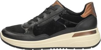 Ara Garda Veterschoen Laag - Dames - Sneakers - Zwart - 39 EU - Leer - Schoenen