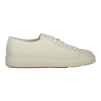 Santoni Sneakers, female, White, Size: 11 US Low-top Leather Sneakers