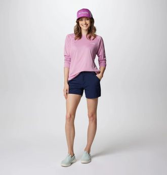 Columbia PFG Coral Point III Fishing Shorts Womens Navy 7 Inseam KFC777