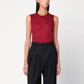 6397 Halbtransparentes Tanktop in Bordeaux