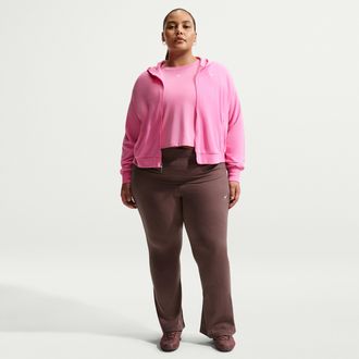 Nike Womens Nike Sportswear Chill Knit Mid-Rise Tight Ribbed Pants (Plus Size) in Purple | IO6948-502