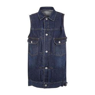 sacai Dames, Jassen, Blauw, Maat: L Denim