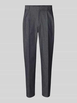 HUGO BOSS Tapered Fit Anzughose aus Baumwoll-Mix Modell PERIN in Marine, Gr&ouml;&szlig;e 46