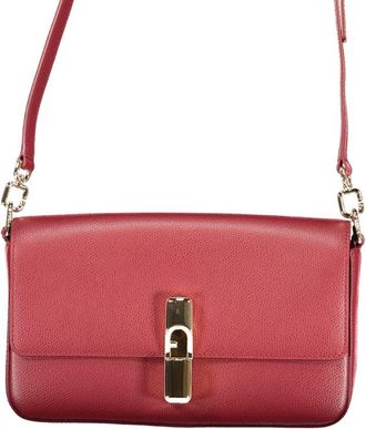 Furla Red Leather Women Womens Handbag