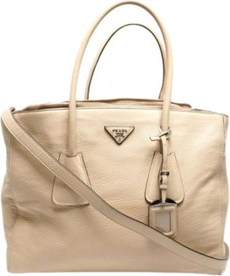 Prada Pre-owned Handbags, female, Beige, Size: ONE SIZE Pre-owned Vintage Tote bag
