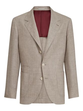 Brunello Cucinelli Blazer met opgestikte zak - Bruin