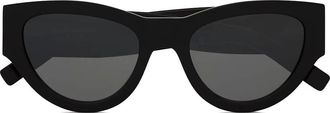Saint Laurent Sunglasses, female, Black, Size: ONE SIZE Elegant Cat-Eye Sunglasses in Black