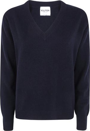Kujten Kujten, Truien & Vesten, Dames, Zwart, S, Wol, Lita V-hals Trui