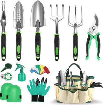 OEM Juego De 13 Herramientas De Jardiner&iacute;a De Acero Inoxidable Con Bolsa De Almacenamiento, Regalo Ideal Para Jardineros