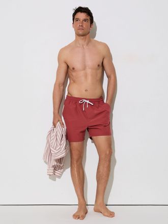 Reiss Pomegranate Red Drawstring Swim Shorts, Xxl
