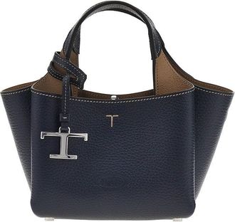 Tod's Grained leather mini shopping bag Woman One Size