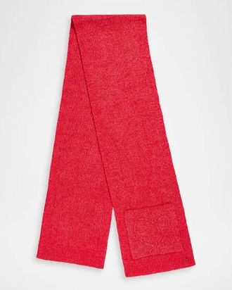 Jocelyn Womens Knit Embroidered Love Scarf