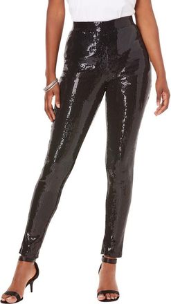 Roaman's Sequin Legging in Black at Nordstrom, Size 36