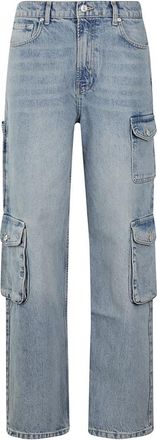Moschino Denim Broek Klassiek Model - Dames - Regular Fit Jeans - Blauw - W28 - Denim - Jeans