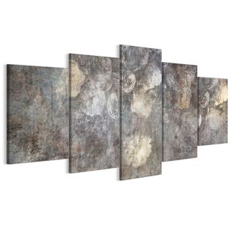 OEM Cuadro Sobre Lienzo Italiano De 100 X 50 Cm, Pent&aacute;ptico - Estilo Ecl&eacute;ctico - Flores Cuadro Sobre Lienzo Italiano De 200 X 100 Cm, Pent&aacute;ptico - Estilo 