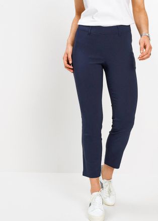 Bonprix 7/8-Hose BONPRIX, Damen, Gr. 38, N-Gr, dunkelblau, Web, Obermaterial: 73% Viskose, 23% Polyamid, 4% Elasthan, festlich, slim fit, Hosen 7/8-Hose, aus 