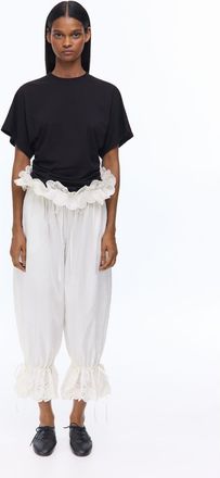 H&M Batwing-sleeved Pima Cotton Top in Black at Nordstrom, Size Xx-Large