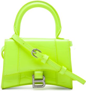 Balenciaga Pre-owned Balenciaga Mini Croc Embossed Calfskin Hourglass Top Handle Bag Ladies XZNAJ0S0MIVWFXMU