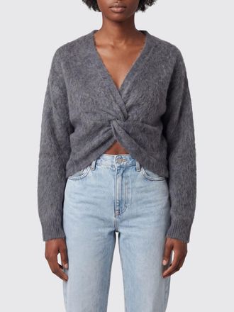 Twinset Maglia in misto lana e cashmere con scollo a V e orlo asimmetrico