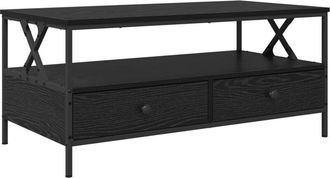 vidaXL Coffee Table Black oak 100 x 51 x 45 cm Engineered wood Vidaxl