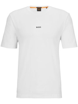 BOSS logo-print crew-neck cotton T-shirt - men - Cotton - S - White