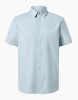 Belstaff Mens Belstaff SS Street Shirt Sky Blue - Size: 42/Regular