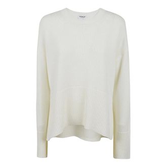 Dondup Round-neck Knitwear, female, Beige, Size: 2XS Round-neck Knitwear Sweater