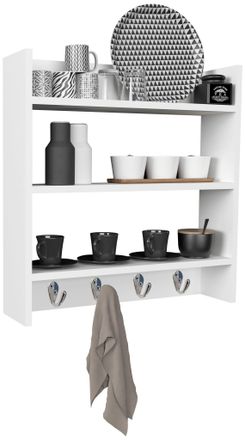 ebuy24 Colgante De Cocina Vcm Dimensiones Aprox. Al. 60 X An. 60 X P. 15 Cm Estante Colgante Con Tres Compartimentos Estante De Pared Muebles De Cocina - Esi