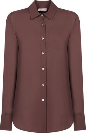 Blanca Vita Long Sleeve Shirt - Dames - Overhemden - Bruin - S - Overhemden