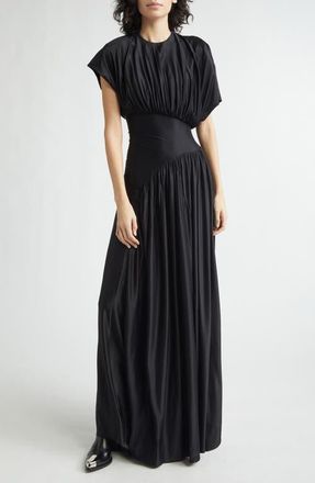 Paco Rabanne Asymmetric Waist Panel Dress in Black at Nordstrom, Size 4 Us