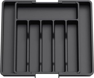 OEM Organizador Extra&iacute;ble Para Cajones De Cubiertos - De Pl&aacute;stico, Ajustable, Para Cucharas Y Tenedores