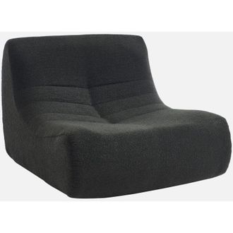 Sweeek Sweeek - M&oacute;dulo Para Sof&aacute; Modular En Borreguito Texturizado, 1 Plaza, Sokol Borreguito, Negro, 105x91x72 Cm