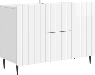 vidaXL Aparador Brillante 89 X 34,5 X 62 Cm Madera De Ingenier&iacute;a Vidaxl