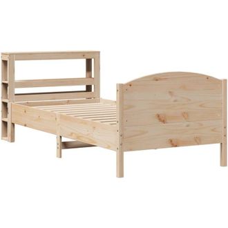vidaXL Estructura De Cama Sin Colch&oacute;n Madera Maciza Pino 75x190 Cm Vidaxl