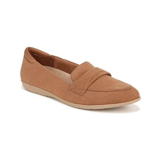 Dr. Scholls Emilia Loafer Womens Wide Brown Faux Suede Slip On Shoes HAM697