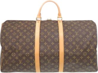 Louis Vuitton Pre-owned Boston Bag - Heren - Vintage Weekendtas - Bruin - ONE Size - Leer - Vintage