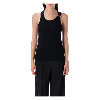 Jean Paul Gaultier Tops, Dames, Zwart, M, Katoen, Piercing Tank Top