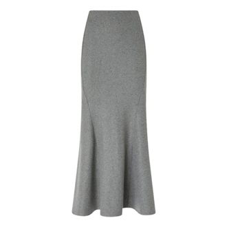 Pinko Maxi Skirts, female, Gray, Size: M Long flared skirt