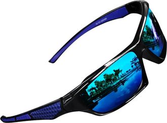 Generic Mens Polarized Sunglasses | Lightweight Sun Glasses Polarized Sunglasses - Comfortable Fashion Shades Outdoor Sports Eyewear for Driving Fishing Runni