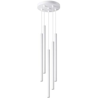 Wonderlamp L&aacute;mpara Colgante Vacu Blanco, 5 Luces