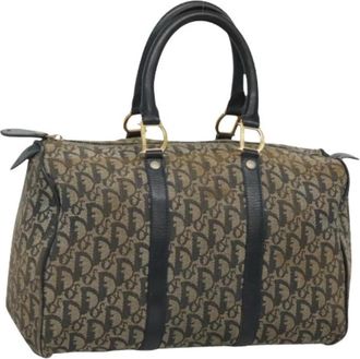 Dior Pre-owned Vintage Boston Tas - Dames - Vintage Handtas - Blauw - ONE Size - Leer - Vintage