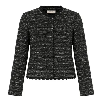 iBlues Ibldritto Tweed Jas - Dames - Jassen - Zwart - Maat: XS Tweed
