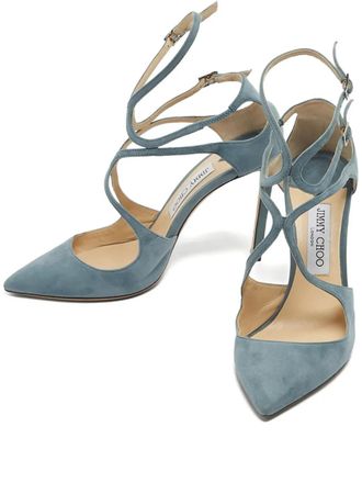 Jimmy Choo London Lancer pumps met kruisbandjes - Blauw