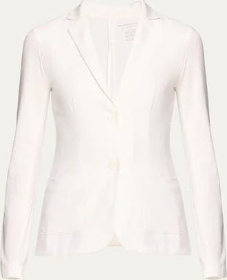 Majestic Filatures Soft Touch Two Button Blazer in Blanc at Nordstrom, Size 2