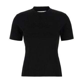 Max Mara Dames, Tops, Zwart, Maat: S Katoen