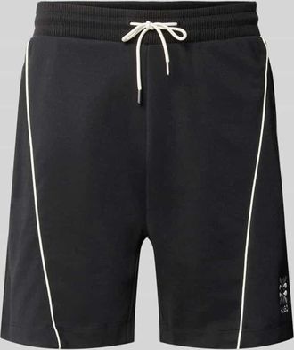 HUGO BOSS Regular Fit Sweatshorts aus Baumwoll-Mix Modell DARYNTO in Black, Gr&ouml;&szlig;e XXL