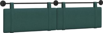 vidaXL Cabecero Colgante Verde Oscuro Tela Vidaxl